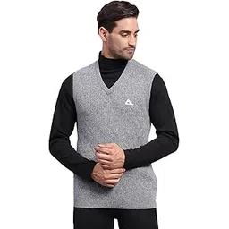 Monte Carlo Mens Self Design V Neck Sleeveless Sweater (1243119SL)-picture-25