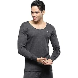 monte carlo Mens Solid Charcoal Round Neck Full Sleeves Thermal Vest-picture-48