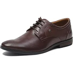 monte carlo Mens Solid Lace Up Genuine Leather Derby Shoes (201802FW)-picture-20