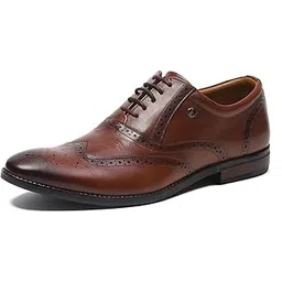 monte carlo Mens Solid Lace Up Genuine Leather Formal Brogue Shoes (201806FW)-picture-18