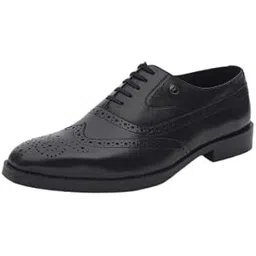 monte carlo Mens Solid Lace Up Genuine Leather Formal Brogue Shoes-picture-15