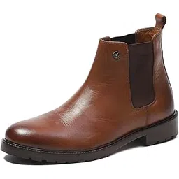 monte carlo Mens Solid Slip on Genuine Leather Chelsea Boots (201824FW)-picture-43