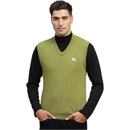 monte carlo Mens Solid V Neck Sleeveless Sweater (1240519SL)-picture-10