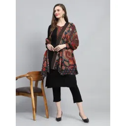 Monte Carlo Multicolor Floral Print Reversible Shawl-picture-24