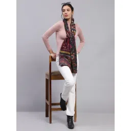 Monte Carlo Multicolor Floral Print Stole-picture-20