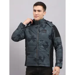 Monte Carlo Multicolored Regular Fit Quilted Hooded Jacket-picture-13