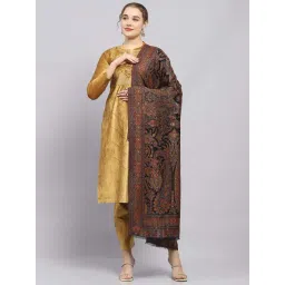 Monte Carlo Multicolored Regular Fit Self Pattern Shawl-picture-29