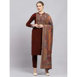 Monte Carlo Multicolored Regular Fit Self Pattern Shawl-picture-10