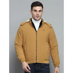 Monte Carlo Mustard Regular Fit Checks Hooded Jacket-picture-32