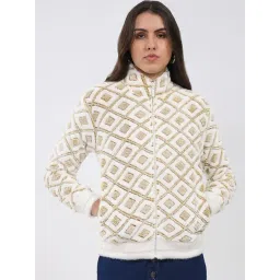 Monte Carlo Mustard Regular Fit Printed Sweater-picture-40