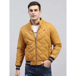 Monte Carlo Mustard Regular Fit Quilted Hooded Jacket-picture-34