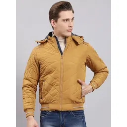 Monte Carlo Mustard Regular Fit Quilted Jacket-picture-28