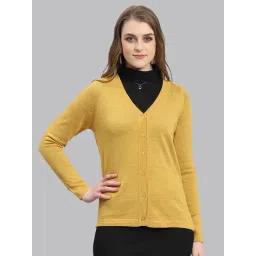 Monte Carlo Mustard Wool Regular Fit Cardigan-picture-35
