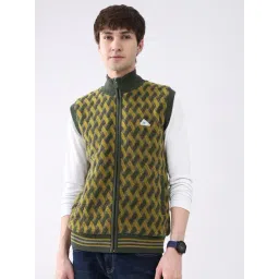 Monte Carlo Mustard Woven Design Regular Fit Jacket-picture-30