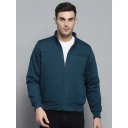 Monte Carlo Navy Blue Regular Fit Checks Reversible Jacket-picture-29