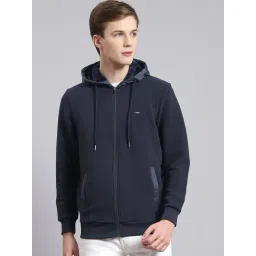 Monte Carlo Navy Blue Regular Fit Hooded Sweatshirt-picture-24