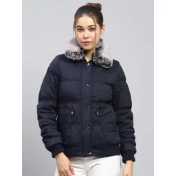 Monte Carlo Navy Blue Regular Fit Quilted Jacket-picture-38