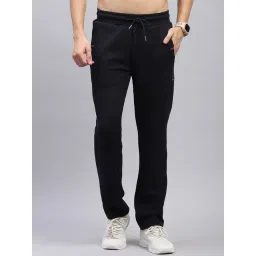 Monte Carlo Navy Blue Regular Fit Self Pattern Trackpants-picture-36