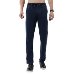 Monte Carlo Navy Blue Solid Regular Fit Trackpants-picture-14