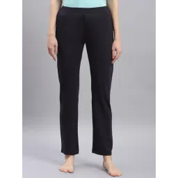 Monte Carlo Navy Cotton Blend Regular Fit Mid Rise Trackpants-picture-20