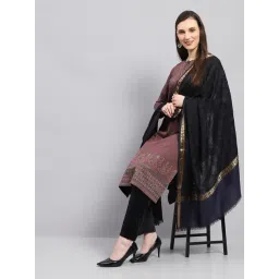 Monte Carlo Navy Floral Print Shawl-picture-26