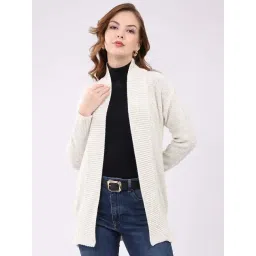 Monte Carlo Off White Regular Fit Self Pattern Cardigan-picture-44