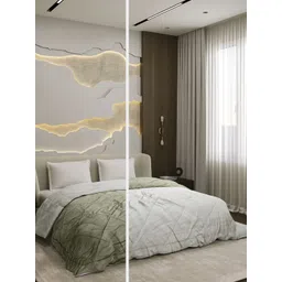 Monte Carlo Olive Green & Off White AC Room Double Bed Comforter-picture-16