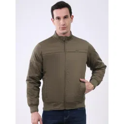 Monte Carlo Olive Regular Fit Solid Jacket-picture-16