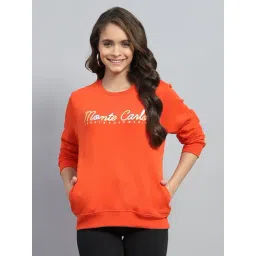Monte Carlo Orange Cotton Blend Printed Full Sleeve Sweatshirt-picture-39