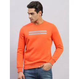 Monte Carlo Orange Regular Fit Striped Sweatshirt-picture-11