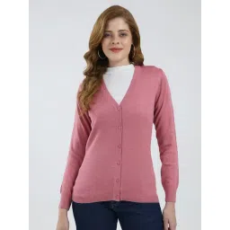 Monte Carlo Pink Blend Wool Solid Cardigan-picture-44