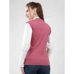 Monte Carlo Pink Blend Wool Solid Cardigan image 2