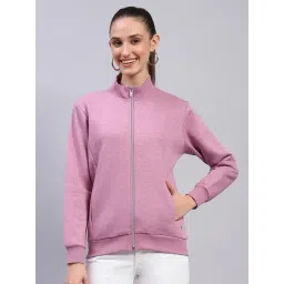 Monte Carlo Pink Cotton Blend Solid Full Sleeve Sweatshirt-picture-39