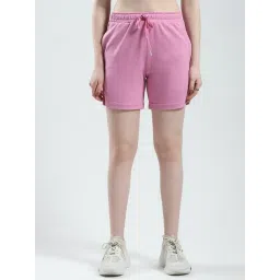 Monte Carlo Pink Cotton Blend Solid Shorts-picture-29
