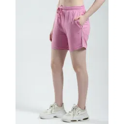 Monte Carlo Pink Cotton Blend Solid Shorts image 4