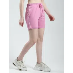 Monte Carlo Pink Cotton Blend Solid Shorts image 3