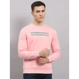 Monte Carlo Pink Regular Fit Logo Printed Sweatshirt-picture-30