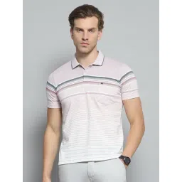 Monte Carlo Pink Regular Fit Striped Polo T-Shirt-picture-22