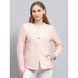 Monte Carlo Pink Wool Blend Embroidered Full Sleeve Coat-picture-43