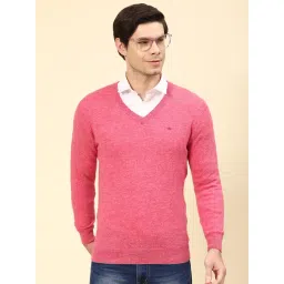 Monte Carlo Pink Wool Blend Regular Fit Solid Pullover-picture-18