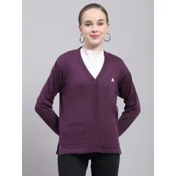Monte Carlo Purple Regular Fit Cardigan-picture-34