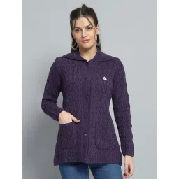 Monte Carlo Purple Self Regular Fit Cardigan-picture-45