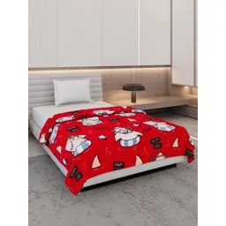 Monte Carlo Red & Blue Cartoon Characters Printed AC Room 290 GSM Single Bed Blanket-picture-35