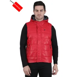 Monte Carlo Red & Blue Regular Fit Camo Print Reversible Jacket-picture-37