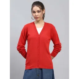 Monte Carlo Red Regular Fit Cardigan-picture-43