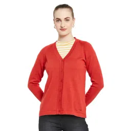 Monte Carlo Red Wool Open Front Cardigan-picture-38