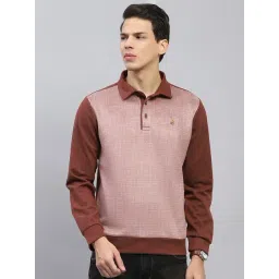 Monte Carlo Rust Regular Fit Self Pattern Sweatshirt-picture-27