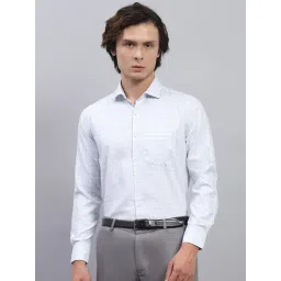 Monte Carlo Sky Blue Cotton Regular Fit Checks Shirt-picture-17