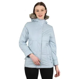 Monte Carlo Sky Blue Regular Fit Hooded Jacket-picture-29