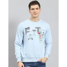 Monte Carlo Sky Blue Regular Fit Printed Sweatshirt-picture-46